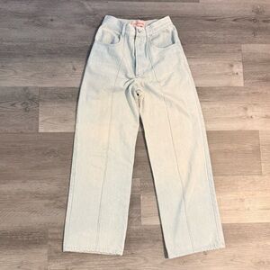 Lisa Says Gah Light Blue High-Waisted Cropped Jeans Size 25